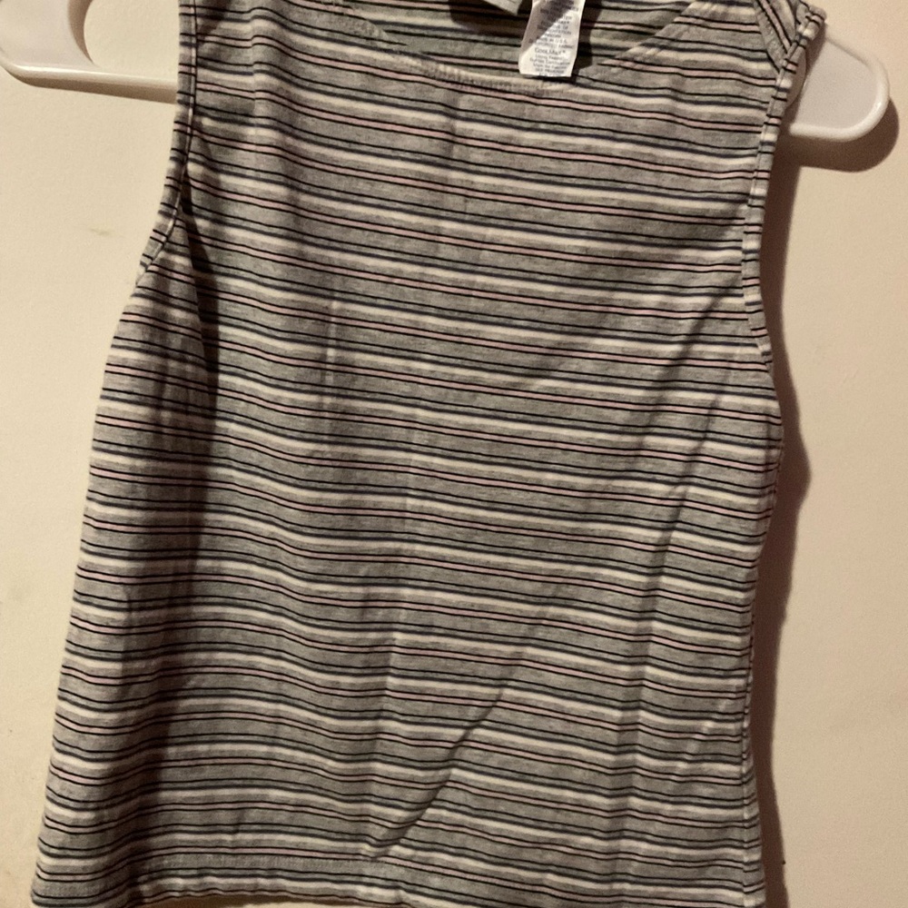 Freestyle Striped Sleeveless Women's Top size L